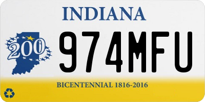 IN license plate 974MFU