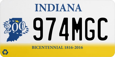 IN license plate 974MGC