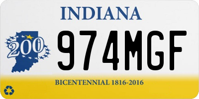 IN license plate 974MGF