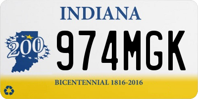 IN license plate 974MGK