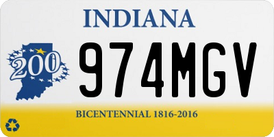 IN license plate 974MGV