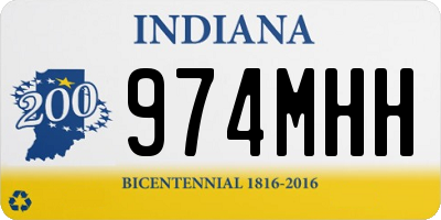 IN license plate 974MHH
