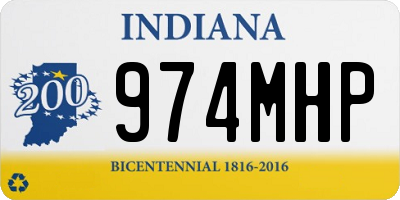 IN license plate 974MHP
