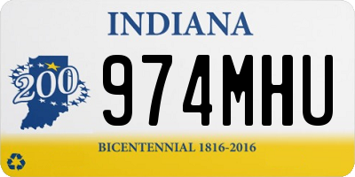 IN license plate 974MHU