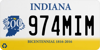 IN license plate 974MIM