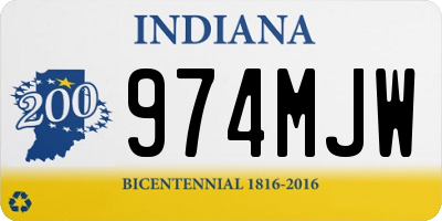 IN license plate 974MJW