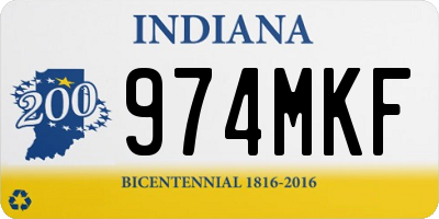 IN license plate 974MKF