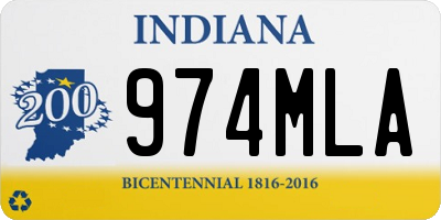IN license plate 974MLA