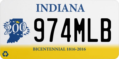 IN license plate 974MLB