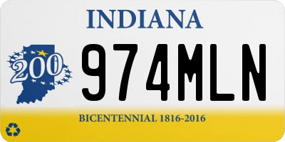 IN license plate 974MLN