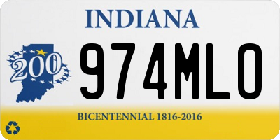 IN license plate 974MLO