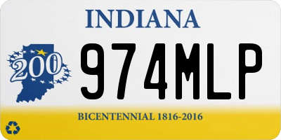 IN license plate 974MLP