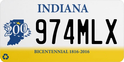IN license plate 974MLX
