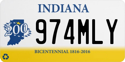 IN license plate 974MLY