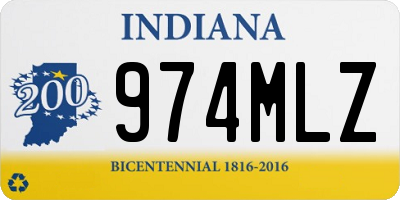 IN license plate 974MLZ
