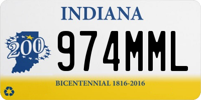 IN license plate 974MML