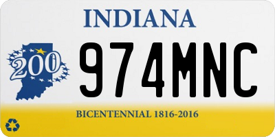 IN license plate 974MNC