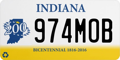 IN license plate 974MOB