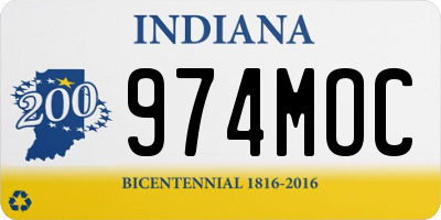 IN license plate 974MOC