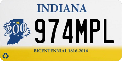 IN license plate 974MPL