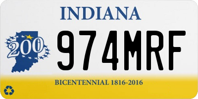 IN license plate 974MRF