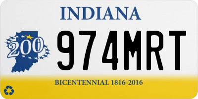 IN license plate 974MRT