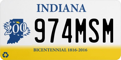 IN license plate 974MSM