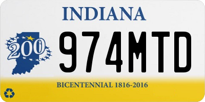 IN license plate 974MTD