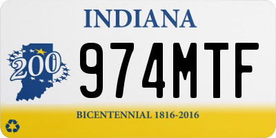 IN license plate 974MTF