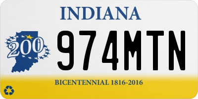 IN license plate 974MTN