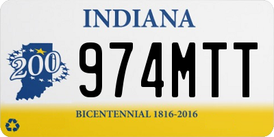 IN license plate 974MTT