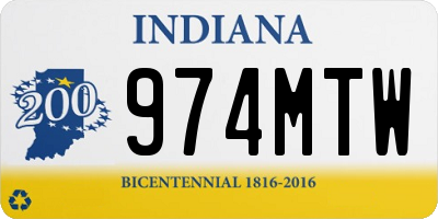 IN license plate 974MTW