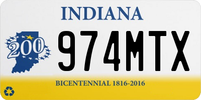 IN license plate 974MTX