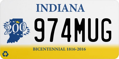 IN license plate 974MUG
