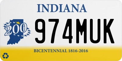 IN license plate 974MUK