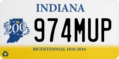 IN license plate 974MUP