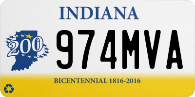 IN license plate 974MVA