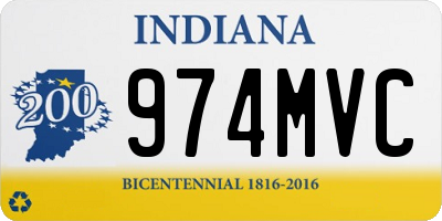 IN license plate 974MVC