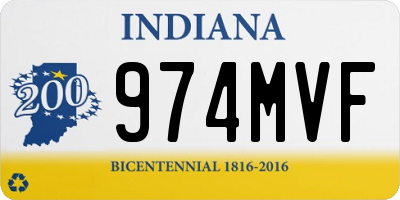 IN license plate 974MVF