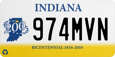 IN license plate 974MVN