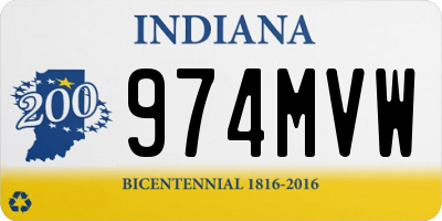 IN license plate 974MVW