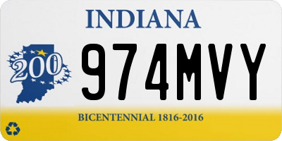 IN license plate 974MVY