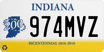 IN license plate 974MVZ