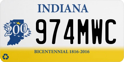 IN license plate 974MWC