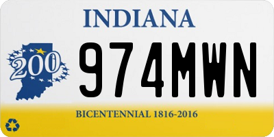 IN license plate 974MWN
