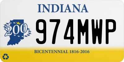 IN license plate 974MWP