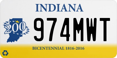 IN license plate 974MWT