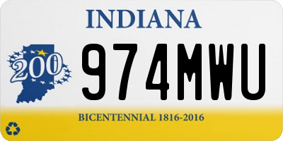 IN license plate 974MWU