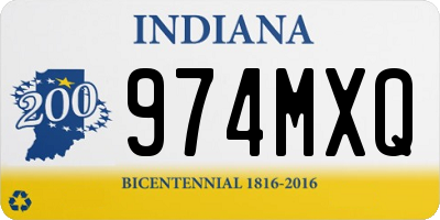 IN license plate 974MXQ