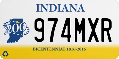 IN license plate 974MXR